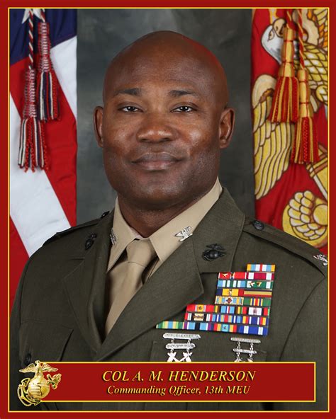Colonel Anthony M Henderson 13th Marine Expeditionary Unit 13th