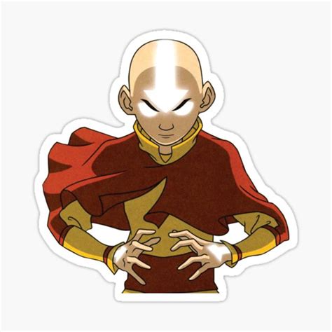 Aang Avatar State Sticker For Sale By Egrjhn Redbubble