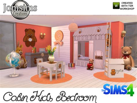 Cabin Kids Bedroom By Jomsims Sims 4 Bedroom