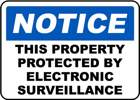Property Protected By Surveillance Sign F7030 By