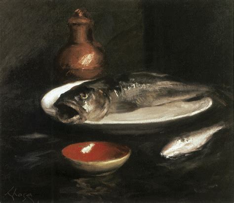 Fish Still Life Painting By William Merritt Chase