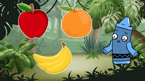 Apple Orange Banana Learn Fruits For Kids And Toddlers Colors By Rj