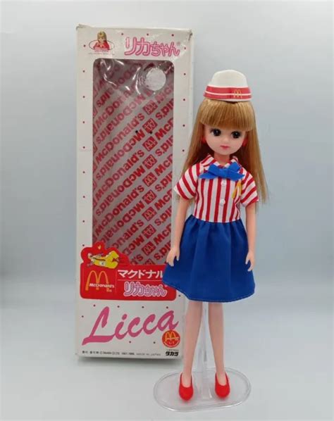 Vintage Takara Licca Rika Chan Mcdonalds Uniform Girl Doll 7999