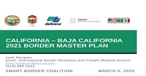 California Baja California 2021 Border Master Plan Master Plan · 5