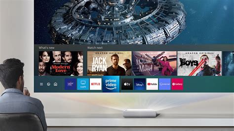 Samsung 130" The Premiere 4K smart projector uses triple-laser