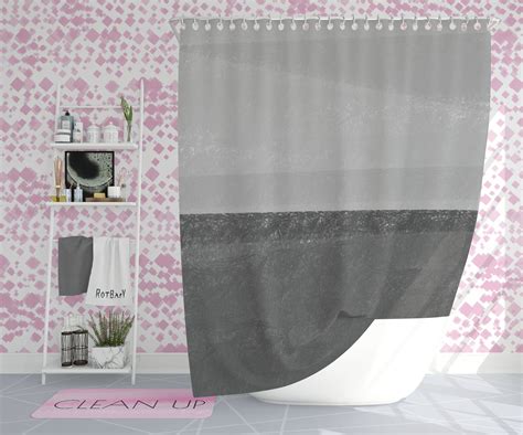 Black And Gray Shower Curtain Elegant And Minimalist Designed Elegant