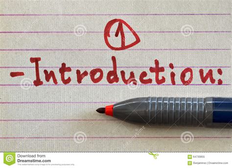 Word Introduction in red stock image. Image of word, preface - 64730855