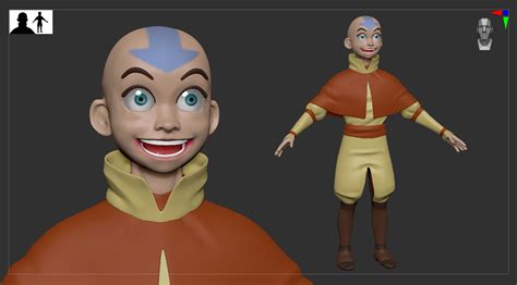Aang From Avatar The Last Airbender 3d Print Model Ph
