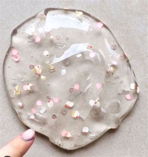 Super Cute Clear Slime With Some Rose Gold Speckles Like My Pins