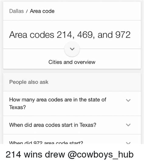 Dallas Area Code Area Codes 214 469 And 972 Cities And Overview People