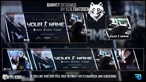 Free Gfx Counter Strikecsgo Free Youtube Banner And Twitter Header