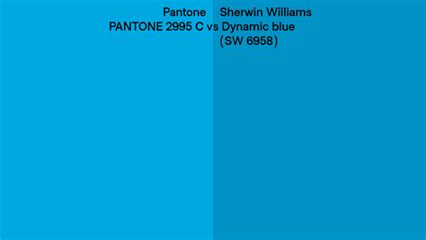Pantone 2995 C Vs Sherwin Williams Dynamic Blue Sw 6958 Side By Side