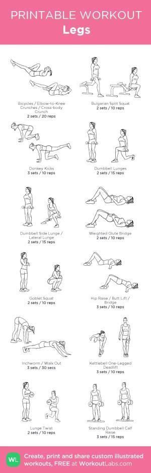 The Printable Workout Poster Shows How To Do An Exercise