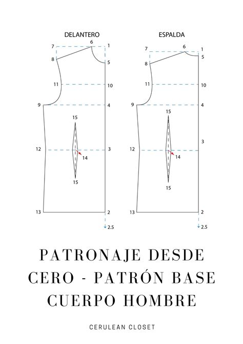 Tutorial Patronaje Desde Cero Patrón Molde Base Cuerpo Hombre