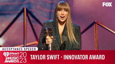 Taylor Swift Acceptance Speech Innovator Award 2023 Iheartradio