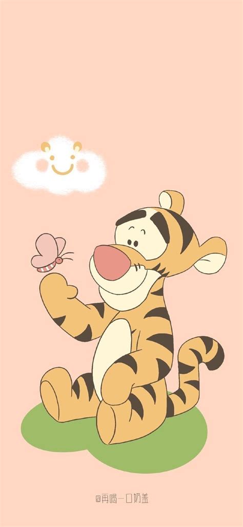 Lovely Tigger Butterfly Whinnie The Pooh Drawings Winnie The Pooh