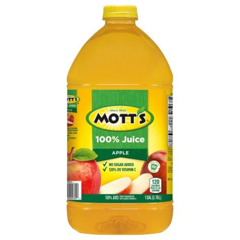 Mott S Original No Sugar Added Apple Juice Gal Kroger