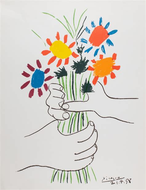 Pablo Picasso Malaga 1881 Mougins 1973 Bouquet Of Peace 1958