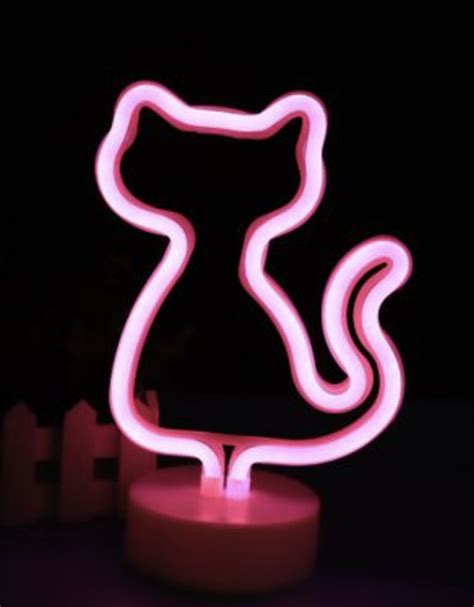 Cat Neon Light Sign By Mustard Battery Usb Powered Cat Led Neon Light