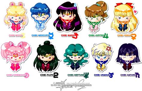 The Anime Character Stickers Are All Different Colors
