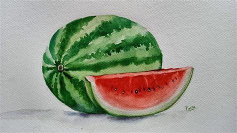 Watermelon Painting Watercolour For Beginners Youtube