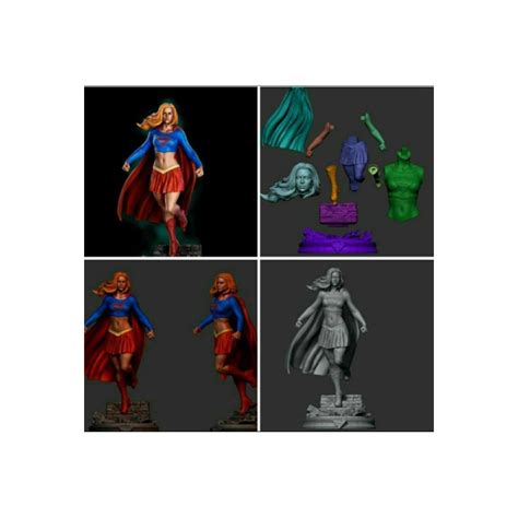Supergirl Statue Stl Files For 3d Print 3d Kiee Shop