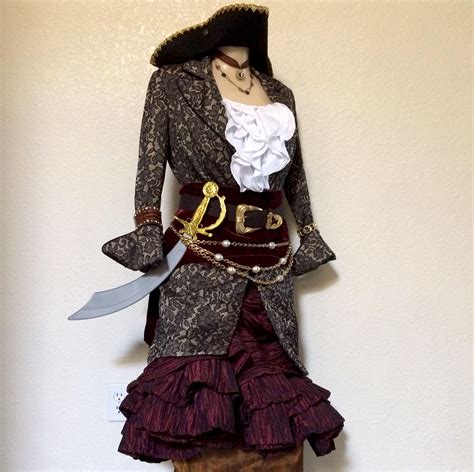 Xs Deluxe Vintage Pirate Costume Adult Women S Steampunk