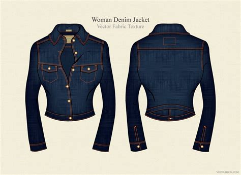 Download Woman Denim Jacket Template ~ Illustrations ~ Creative Market