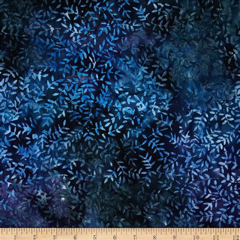 108 Wide Tonga Batik Quilt Backing Viney Leaf Denim Batik Quilts