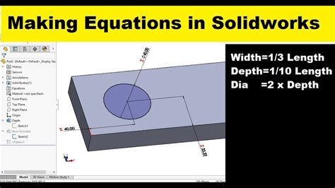 Solidworks Advanced Tutorials 114 How To Make Equations In Solidworks
