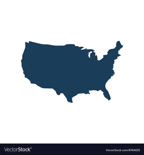 Flat Icon On White Background Map America Vector Image