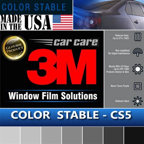 3m Window Film Color Stable 5 Vlt Automotive Solar Tint Multi Size Cs5