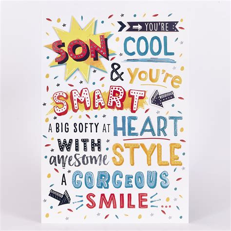 Buy Signature Collection Birthday Card Son Cool And Smart