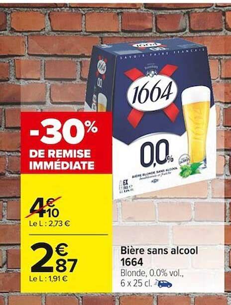 Offre Bière Sans Alcool 1664 30 De Remise Immédiate Chez Carrefour Market