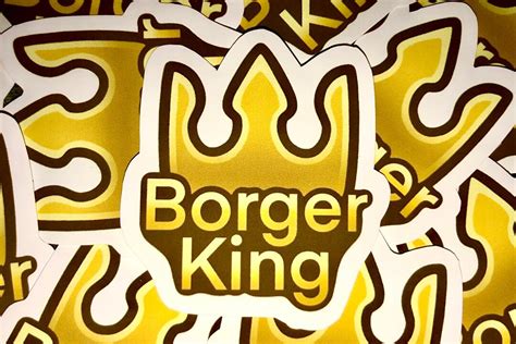 Mentor Crown Borger King Waterproof Stickers Etsy