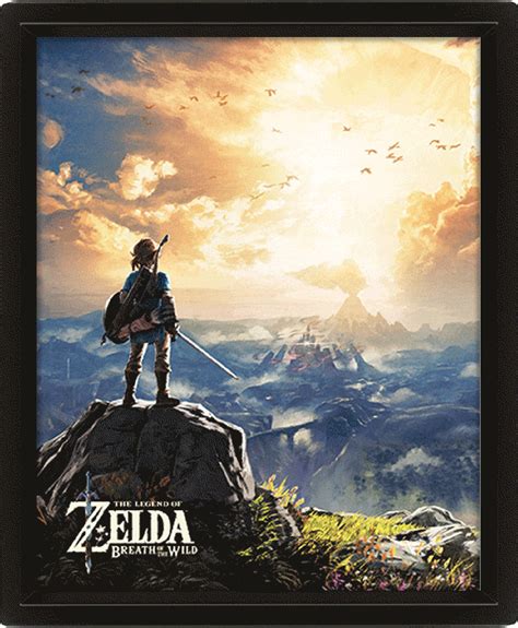 The Legend Of Zelda Breath Of The Wild Sunset 3d Poster A4 20x25