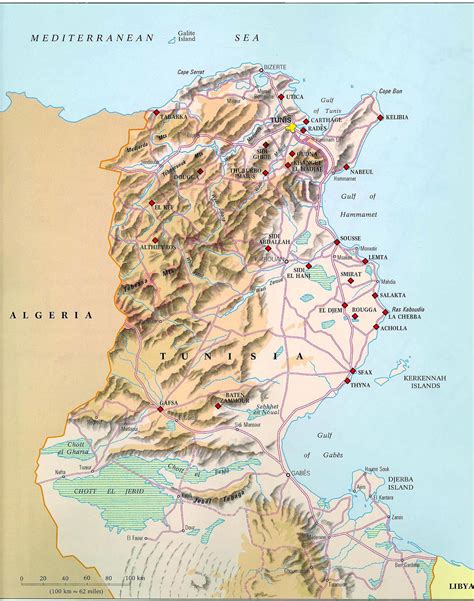 Tunisia Maps Printable Maps Of Tunisia For Download