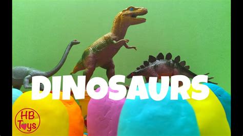 Dinosaurs Toys 🍓 Dinosaur Eggs Play Doh Surprise Eggs Big Dinosaur