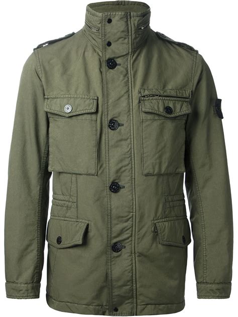 Stone Island Military Jacket In Green For Men Lyst