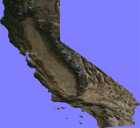 California Topographical Map With Elevations