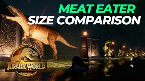 Carnivore Dinosaurs Size Comparison Jurassic World Evolution 2 Youtube