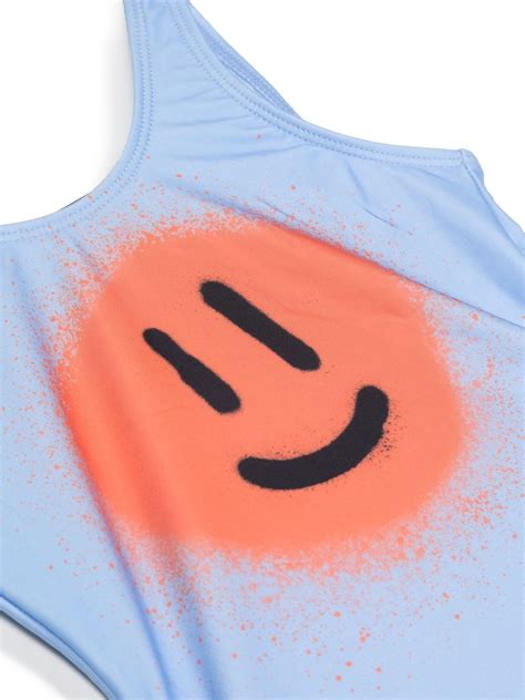 Molo Smiley Face Print Swimsuit Farfetch