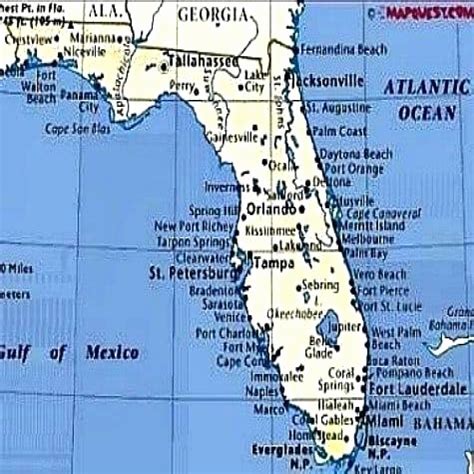 Map Of Florida Gulf Coast Beaches Map