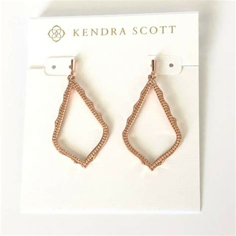 Auth Nwt Kendra Scott Sophia Rose Gold Earring Ebay