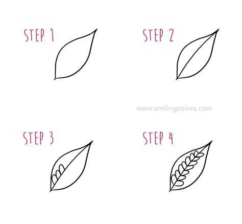 Free download 53 best quality leaf drawing template at getdrawings. Leaf drawing step by step Tutorial, start doodling today!