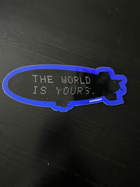 Supreme Supreme Scarface Blimp The World Is Yours Sticker Fw17 Grailed