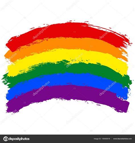 brush stroke rainbow flag lgbt movement — stock vector © ifeelgood 155450016