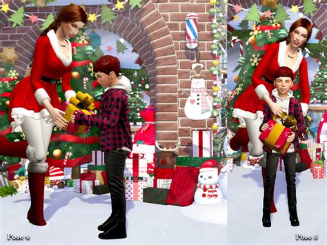 The Sims Resource Msi Christmas Pose Pack