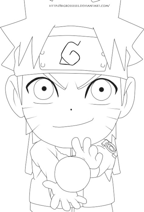 Naruto Chibi Lineart By Tempestdh On Deviantart