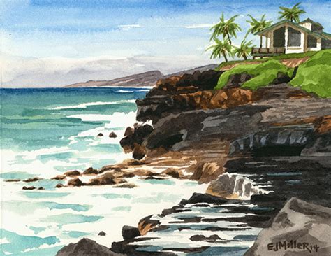 Kauai Artist Emily Miller Watercolor Paintings Of Kauai Hawaiian
